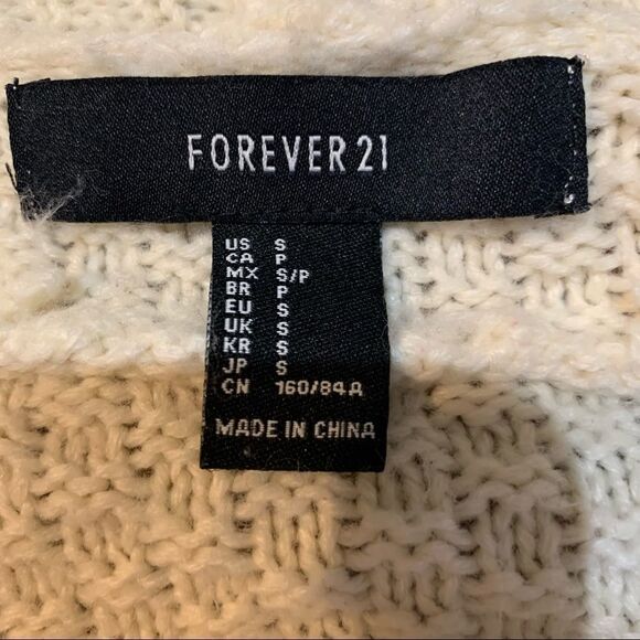 Forever 21 Oversized Coatigan Cardigan Sweater White/Cream soft knit. Size Small - Picture 7 of 9